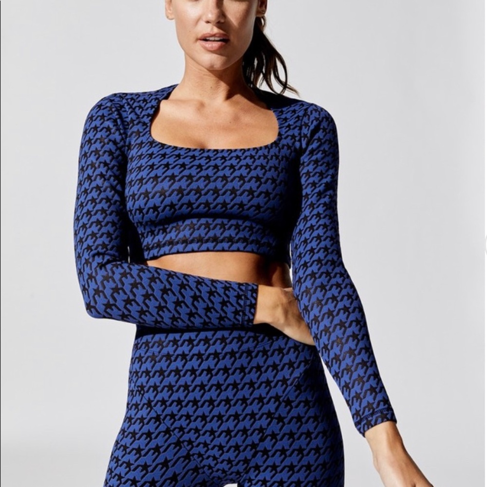 ADAM SELMAN SPORT 
Square Neck Crop Top 
Color: Royal
Size: M